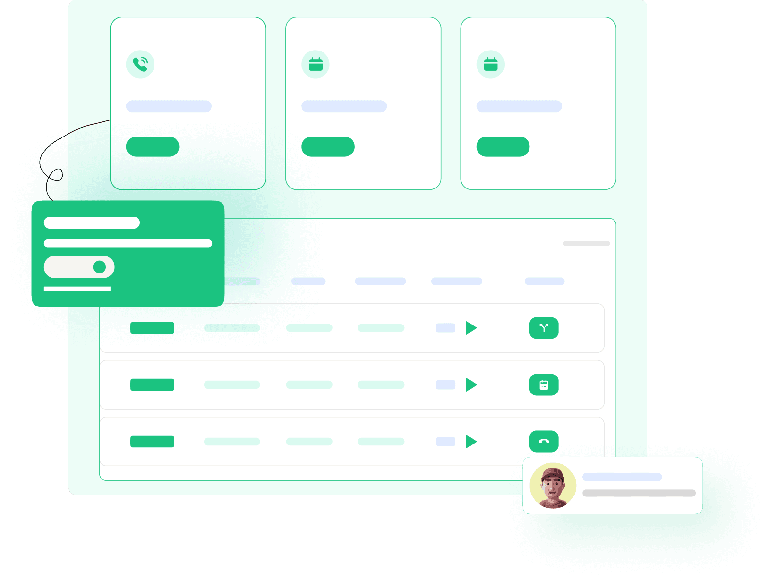 HeyCX dashboard preview